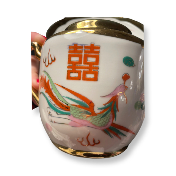 VINTAGE / Antique Chinese Wedding Tea Pot Set - Picture 5 of 12